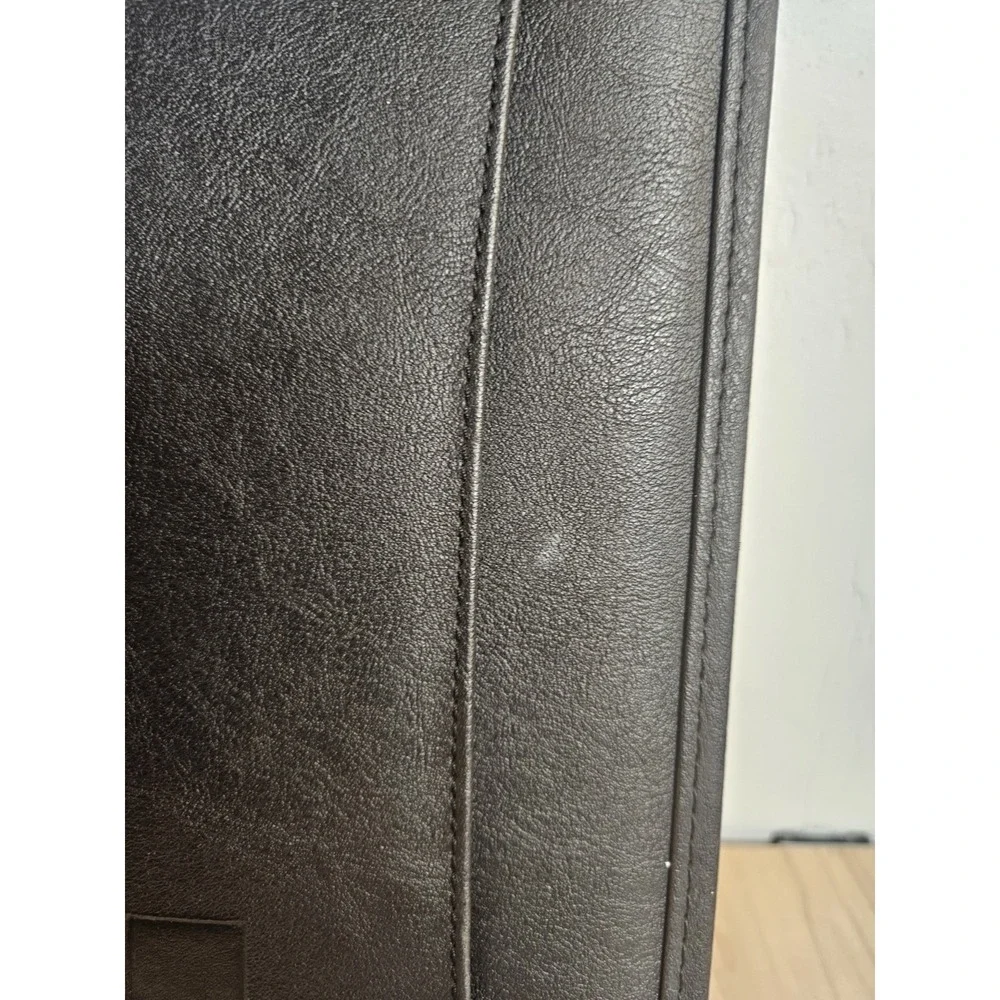 Leed's Black Zip Around Portfolio Padfolio Organizer Binder i2 Logo Business
